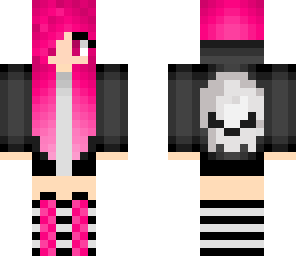 pink skull girl