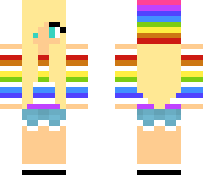 girl with rainbow hoodie