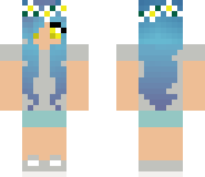 girl with yellow eyes and daisy lei