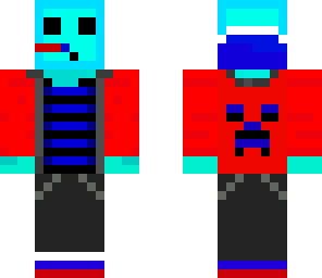 slime with a red jacket and blue and black shirt