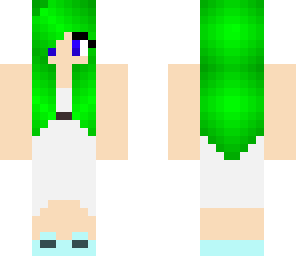 green haired wedding girl