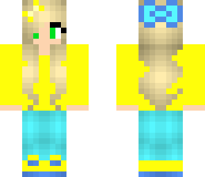 blue and yellow girl