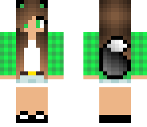 green cat girl