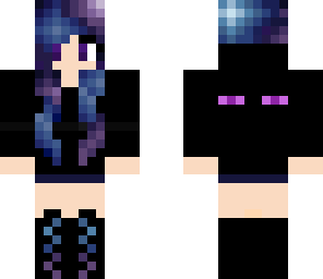 ender girl with galaxy hair