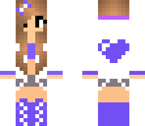 heart girl with purple and blue