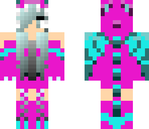 Pink Dragon Girl | Minecraft Skin
