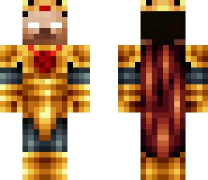 king herobrine with hidden blades and ear buds