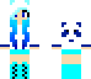 blue panda girl