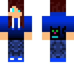 blue cat girl