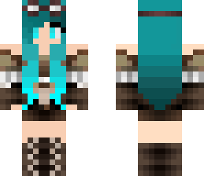 blue steampunk girl