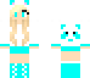 blue panda girl
