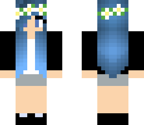 blue hair flowercrown new