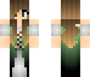 medieval girl - green