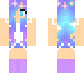 girl with galaxy hair and alien outfit