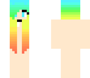 rainbow hair skin base