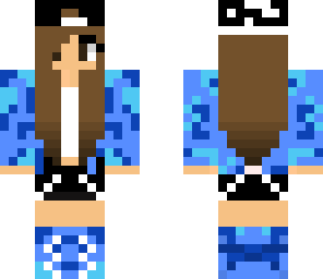 blue camo girl