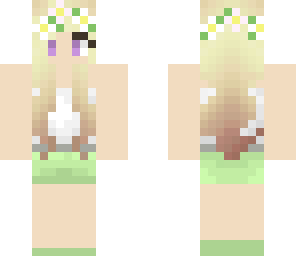 green and white dress