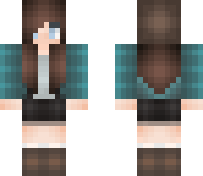 teal brown hair girl