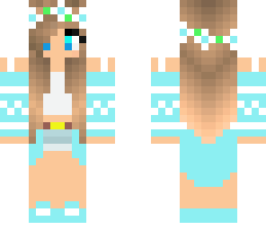 blue daisy girl