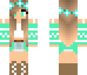 cute teal aqua summer girl