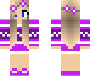 purple winter girl