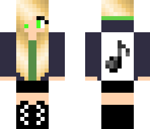 cute green blonde girl