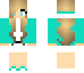 cyan hoodie girl