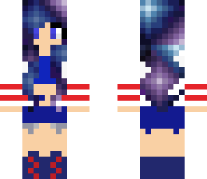galaxy red and white jumper blue crop top girl