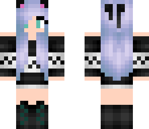 pretty purple haired cat edit girl