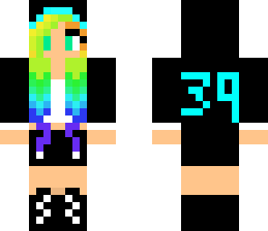 sporty hoodie and rainbow hair