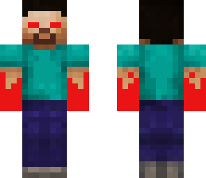 herobrine with bloody hands