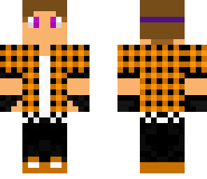 orange plaid boy