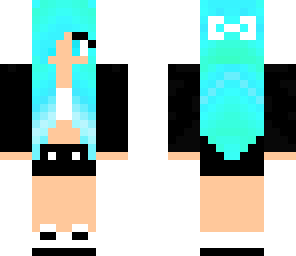 cute blue hair girl