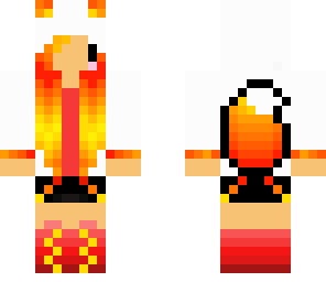 chibi fire wolf girl