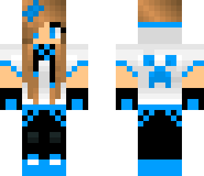 blue and white creeper girl