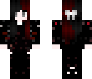 black and red haired girl