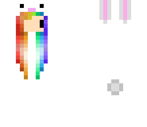 edit of rainbow bunnie hair