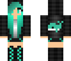 blue green whale girl