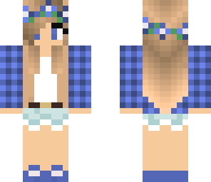 blue flower girl edit