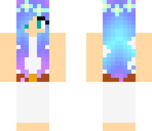 ocean hair girl in white dress