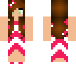 girl in a pink dress
