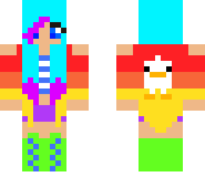 rainbow chicken girl