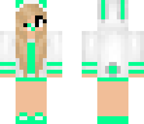 green bunny girl