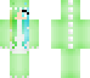 edit of green dino girl