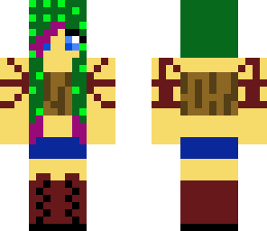 cute green apple tree girl