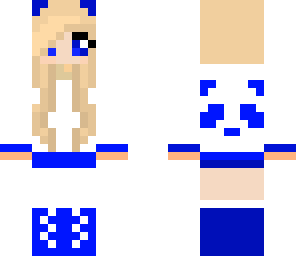 dark blue panda girl