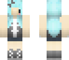 blue haired girl
