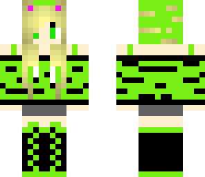 cute green tiger girl
