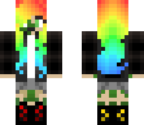 half rainbow zombie