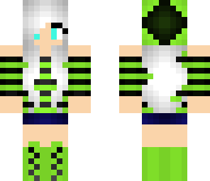 green emo girl